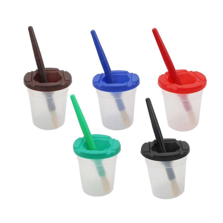 Children Plastic Pen Cup Bristles Graffiti Painting Brush Set, HB-10 + 10, HB-5 + 5 Light Colors,...