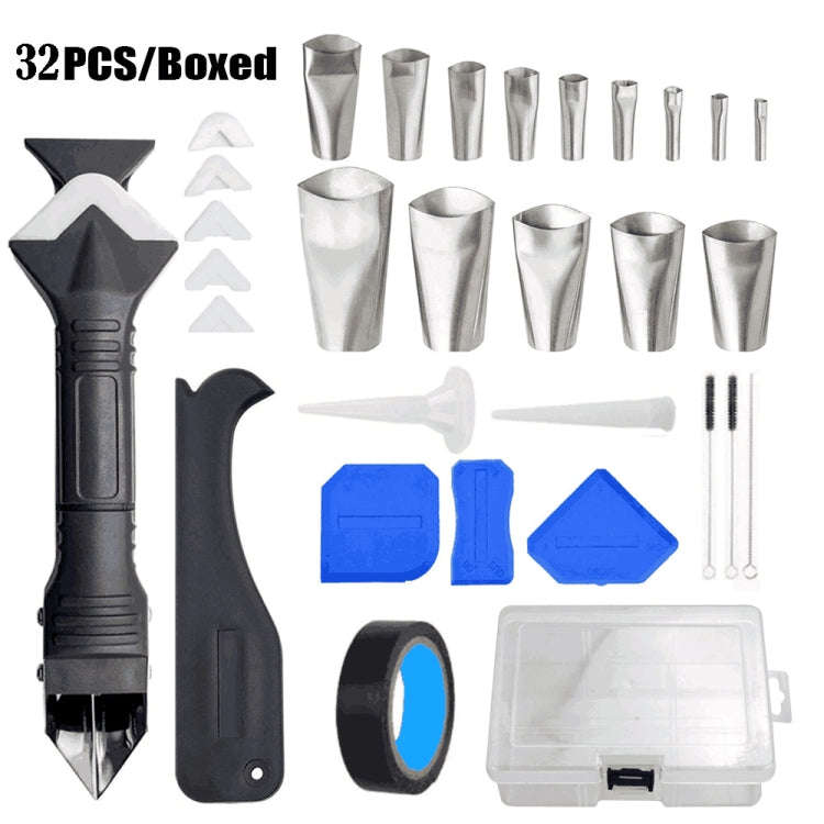 32 PCS / Set Metal Scraper Nozzle Application Polishing Grout Scraping Beauty Sewing Tools, 32 PC...