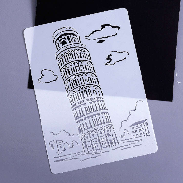 Painting Template Theme City A4 Label Template, Tower System (5pcs / Set), Sailing Line(5pcs / Se...