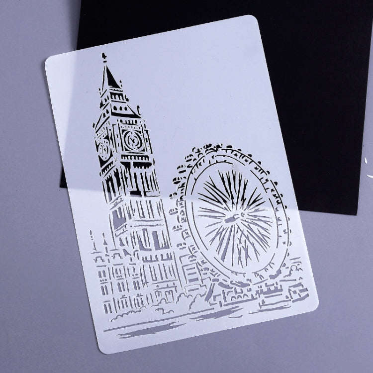 Painting Template Theme City A4 Label Template, Tower System (5pcs / Set), Sailing Line(5pcs / Se...
