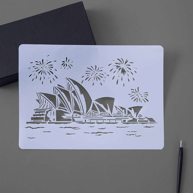 Painting Template Theme City A4 Label Template, Tower System (5pcs / Set), Sailing Line(5pcs / Se...