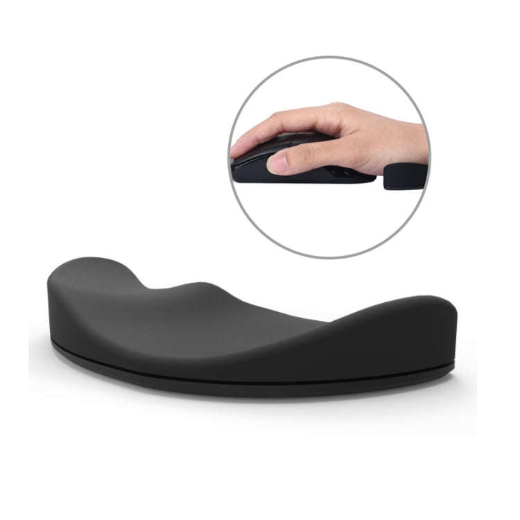Silicone Wrist Support Mouse Pad Mobile Palm Rest Office Hand Rest Right Hand Version, Black Righ...