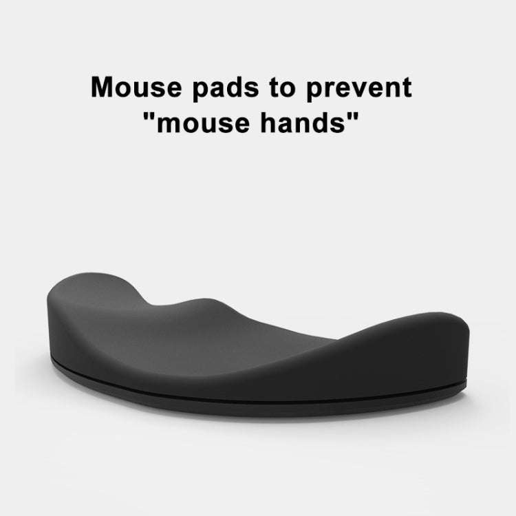 Silicone Wrist Support Mouse Pad Mobile Palm Rest Office Hand Rest Right Hand Version, Black Righ...