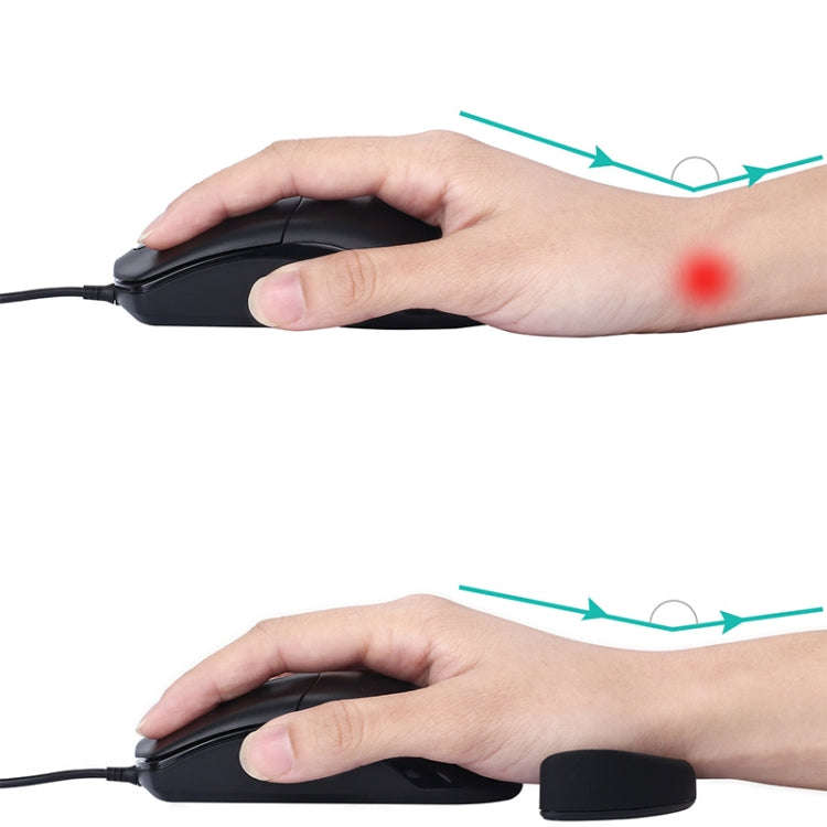 Silicone Wrist Support Mouse Pad Mobile Palm Rest Office Hand Rest Right Hand Version, Black Righ...