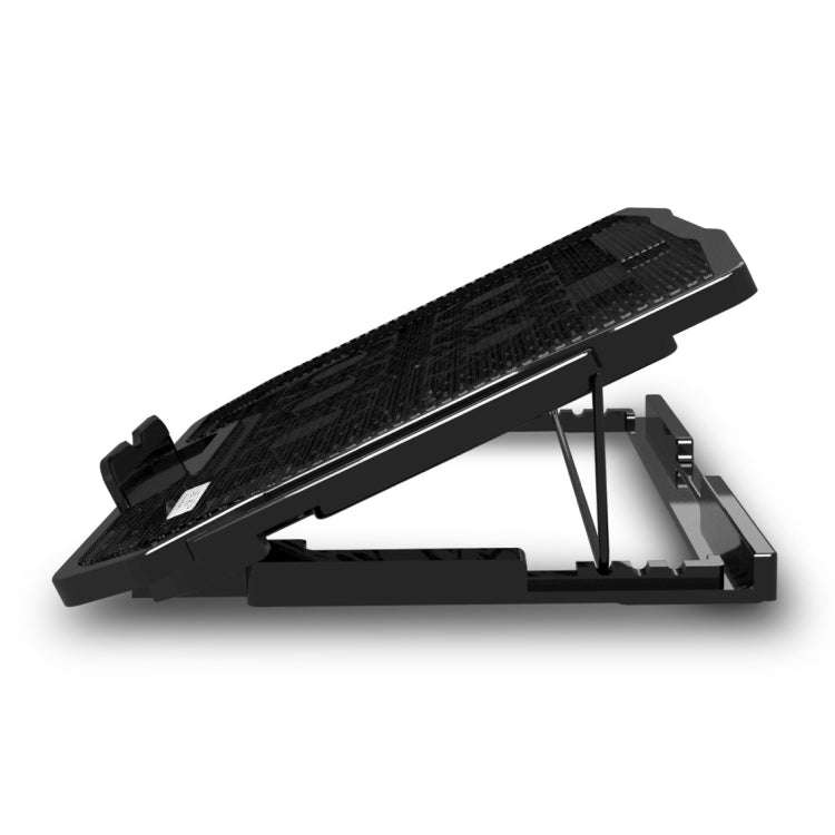 NUOXI H9 Notebook Radiator Computer Base Fan Bracket Pad, 6 Fans Black