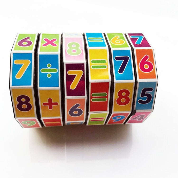 20 PCS Plastic Cylindrical Rotating Digital Magic Cube Children Puzzle Toys, 20 PCS 7.5 x 5.5cm