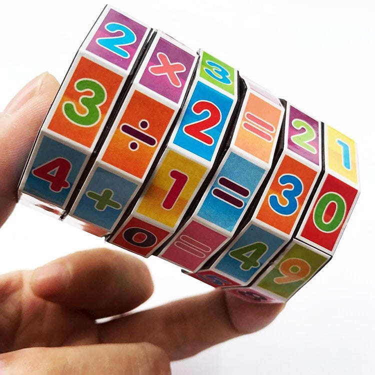 20 PCS Plastic Cylindrical Rotating Digital Magic Cube Children Puzzle Toys, 20 PCS 7.5 x 5.5cm