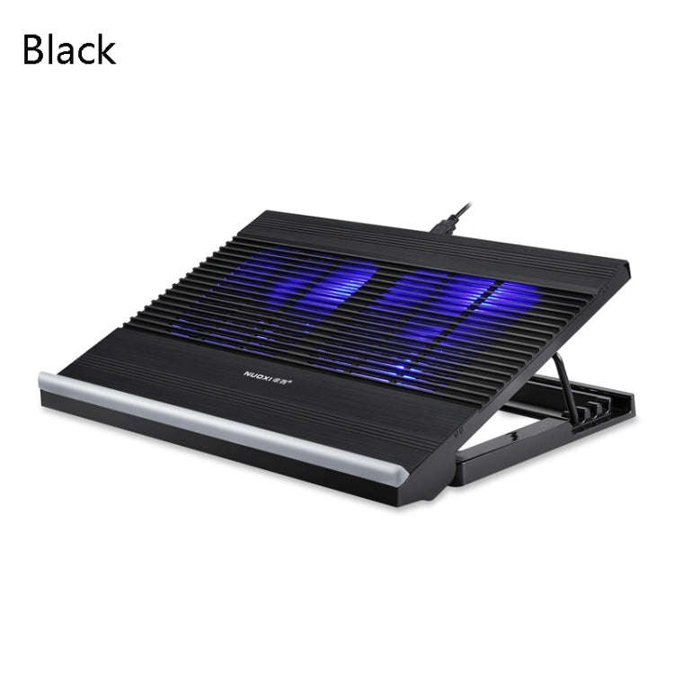 NUOXI T10 Laptop Radiator Multi-File Adjustment Aluminum Alloy Bracket, Black, Silver