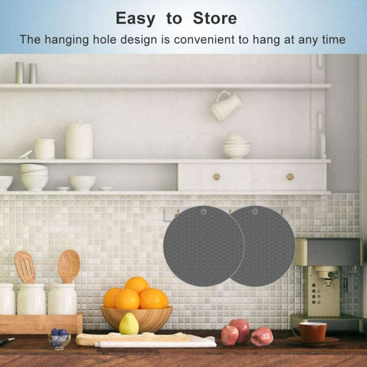 Geometry Kitchen Silicone Pot Holder Heat Insulation Pad Round(Black), Square(Gray), Round(Gray),...