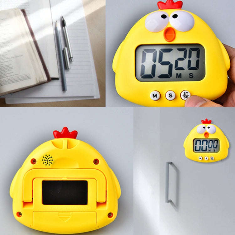Kitchen Baking Cartoon Animal Electronic Timer Alarm Clock Student Learning Timer, Pink Pig, Yell...