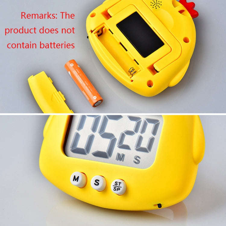 Kitchen Baking Cartoon Animal Electronic Timer Alarm Clock Student Learning Timer, Pink Pig, Yell...