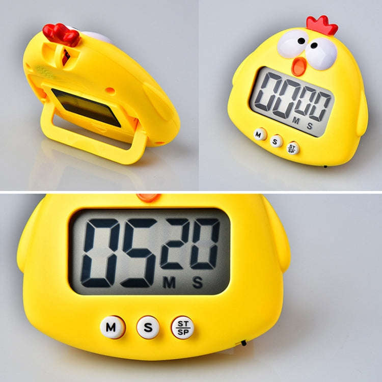 Kitchen Baking Cartoon Animal Electronic Timer Alarm Clock Student Learning Timer, Pink Pig, Yell...
