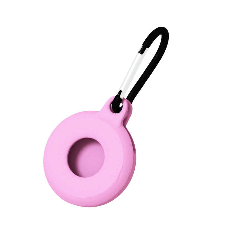 4pcs Round Shape Shockproof Anti-scratch Silicone Protective Case with Carabiner for Airtag 2nd G...