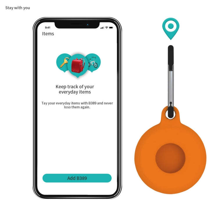4pcs Round Shape Shockproof Anti-scratch Silicone Protective Case with Carabiner for Airtag 2nd G...