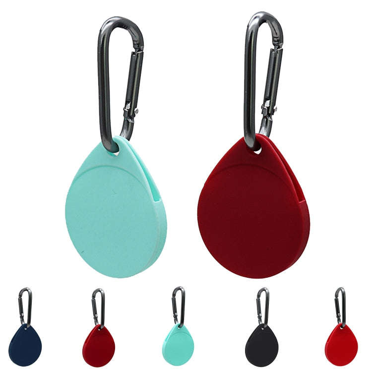 2 PCS Drop Shape  Shockproof Anti-scratch Silicone Protective Case with Carabiner for AirTag 2nd ...