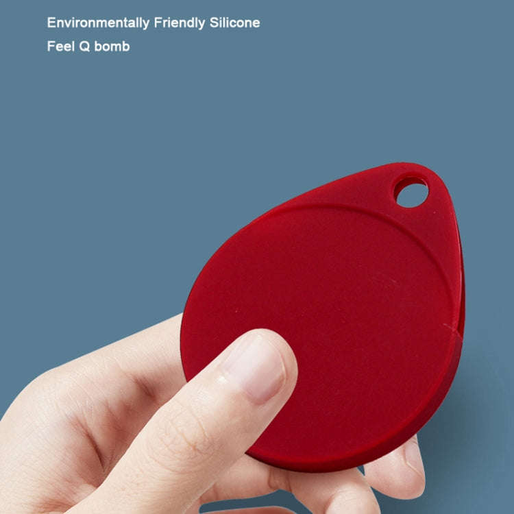 2 PCS Drop Shape  Shockproof Anti-scratch Silicone Protective Case with Carabiner for AirTag 2nd ...