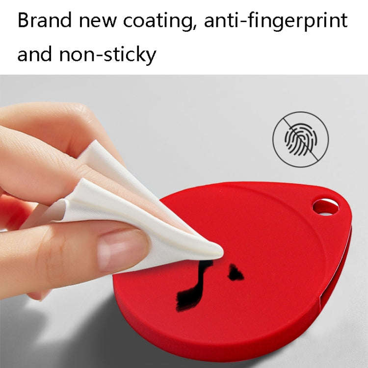 2 PCS Drop Shape  Shockproof Anti-scratch Silicone Protective Case with Carabiner for AirTag 2nd ...