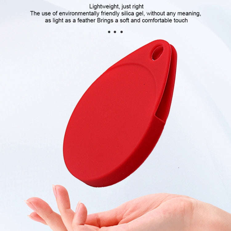 2 PCS Drop Shape  Shockproof Anti-scratch Silicone Protective Case with Carabiner for AirTag 2nd ...