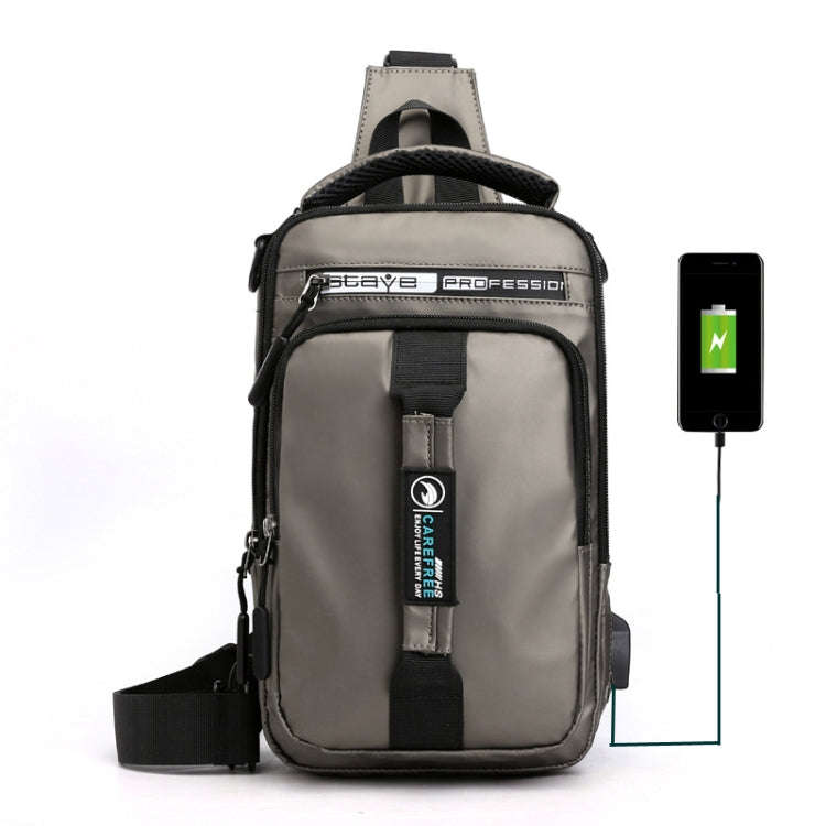 HaoShuai 1100-1 Men Chest Bag Multifunctional Single / Double Shoulder Backpack with External USB...