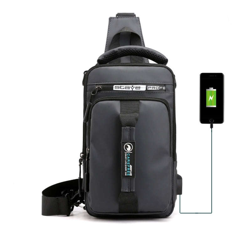 HaoShuai 1100-1 Men Chest Bag Multifunctional Single / Double Shoulder Backpack with External USB...