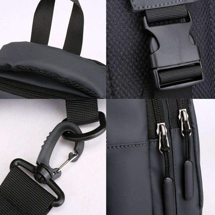 HaoShuai 1100-1 Men Chest Bag Multifunctional Single / Double Shoulder Backpack with External USB...
