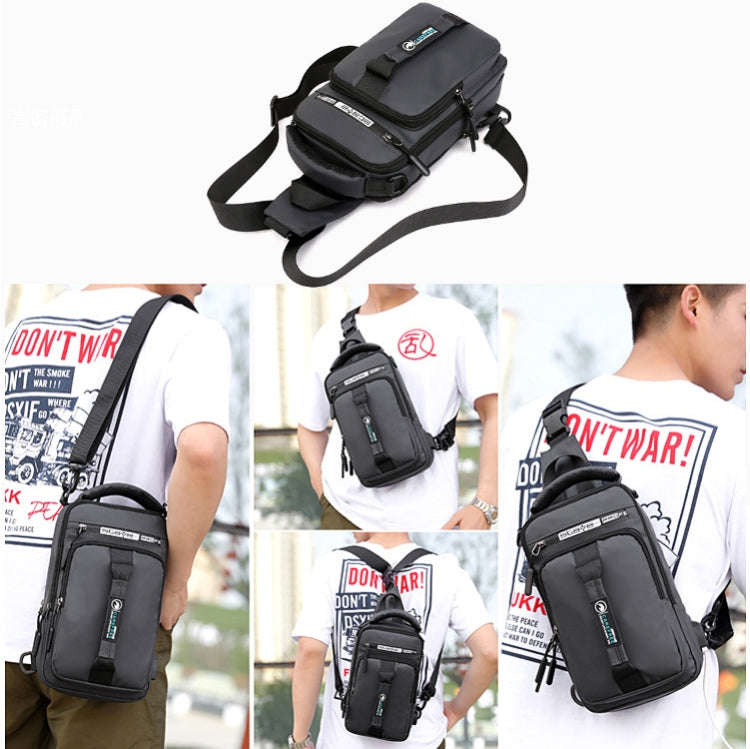 HaoShuai 1100-1 Men Chest Bag Multifunctional Single / Double Shoulder Backpack with External USB...