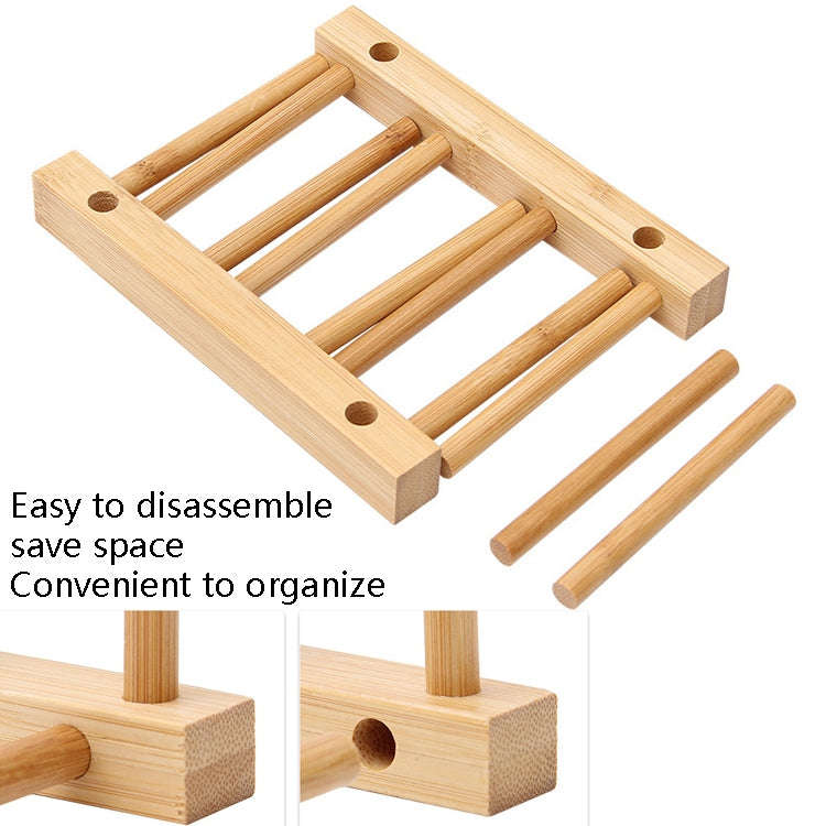 Multi-Purpose Bowl Disc Rack Kitchen Drain Rack Bamboo Tableware Storage Rack, Layer (specificati...