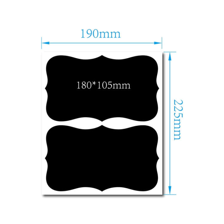 50 Sets Erasable Waterproof Removable Bottle Can PVC Blackboard Sticker, 2PCS/Set 190x225mm, 8PCS...