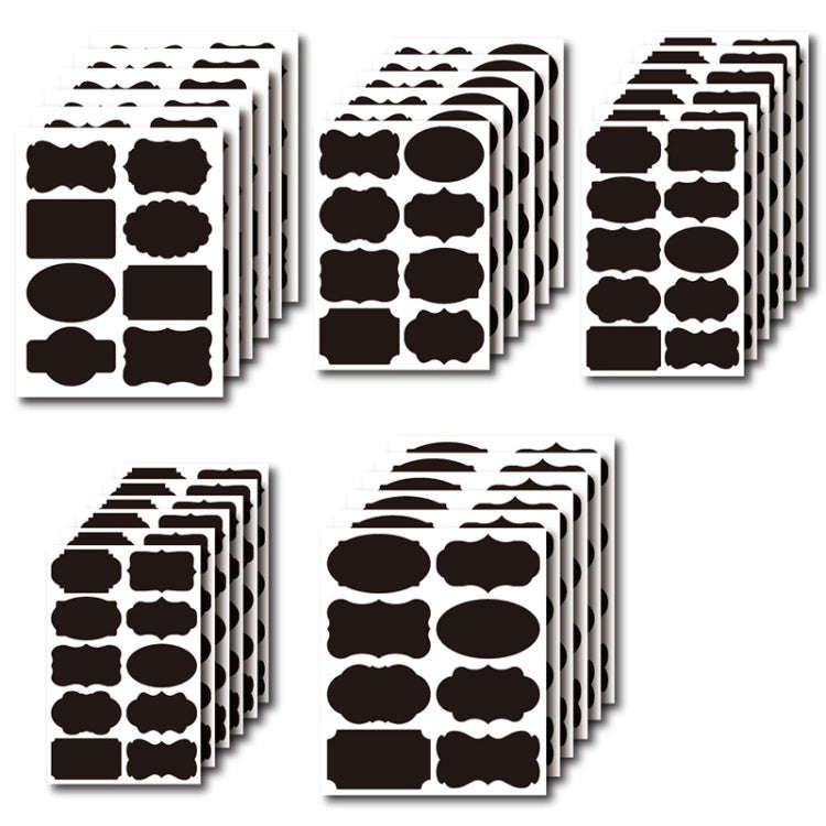 50 Sets Erasable Waterproof Removable Bottle Can PVC Blackboard Sticker, 2PCS/Set 190x225mm, 8PCS...