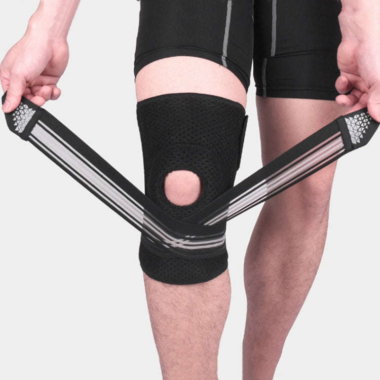 Sports Spring Supported Knee Brace Compression Protection Patella Riding Protective Gear, One Siz...