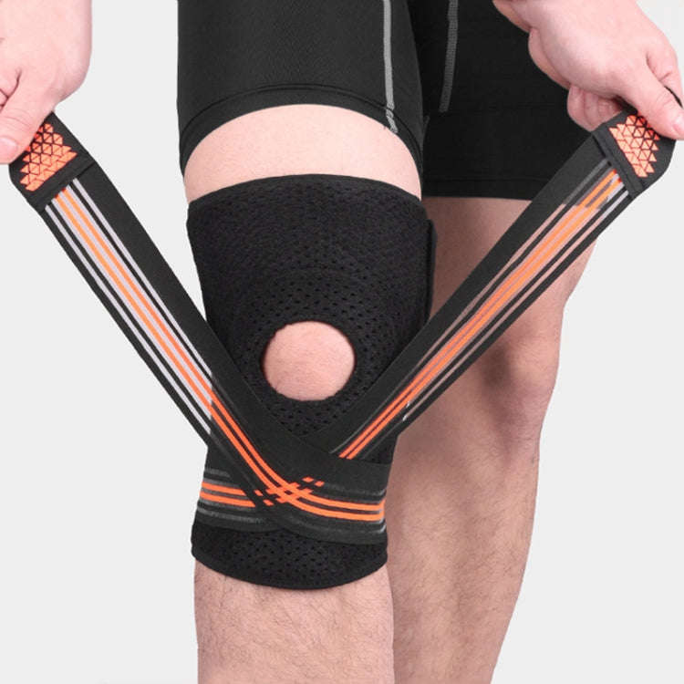 Sports Spring Supported Knee Brace Compression Protection Patella Riding Protective Gear, One Siz...