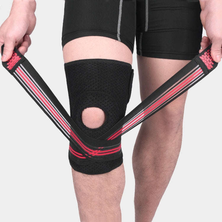 Sports Spring Supported Knee Brace Compression Protection Patella Riding Protective Gear, One Siz...