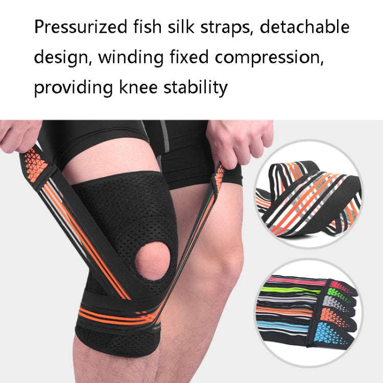 Sports Spring Supported Knee Brace Compression Protection Patella Riding Protective Gear, One Siz...