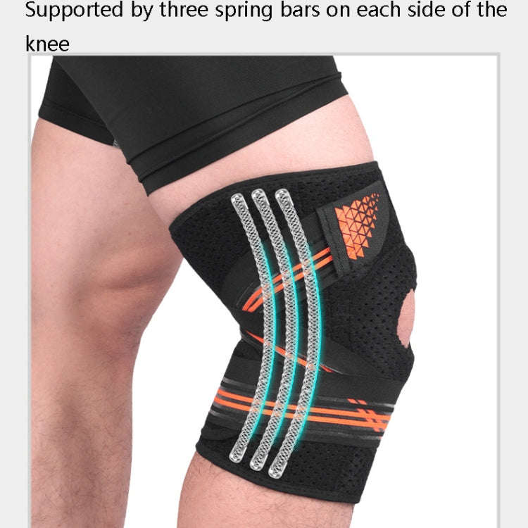 Sports Spring Supported Knee Brace Compression Protection Patella Riding Protective Gear, One Siz...
