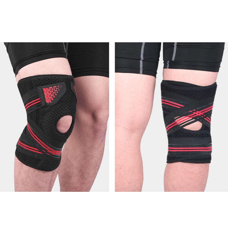 Sports Spring Supported Knee Brace Compression Protection Patella Riding Protective Gear, One Siz...