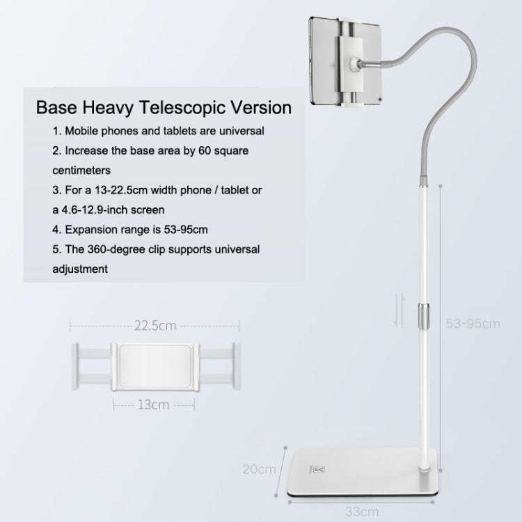 SSKY L6 Bedside Sofa Live Landing Phone Tablet Computer Bracket, Style:, L6 Base Heavy Telescopic...