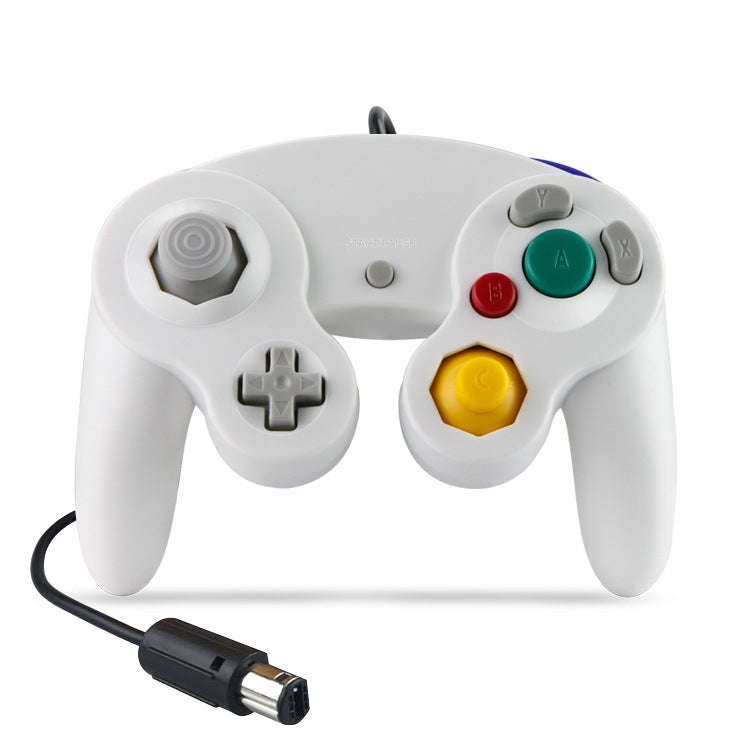2 PCS Single Point Vibrating Controller Wired Game Controller For Nintendo NGC / Wii, White, Pink...