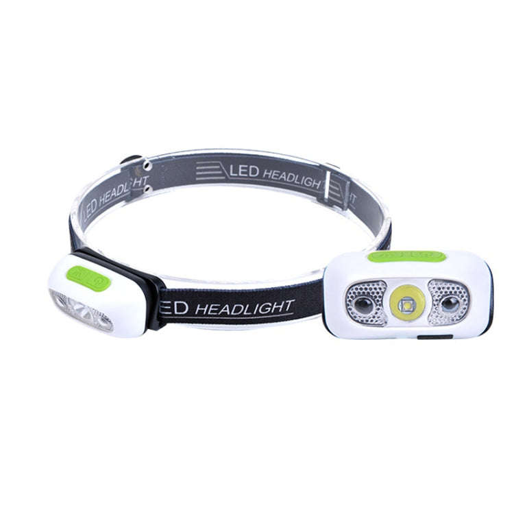 Smart Sensor Outdoor USB Headlight LED Portable Strong Light Night Running Headlight, Black 3W 10...