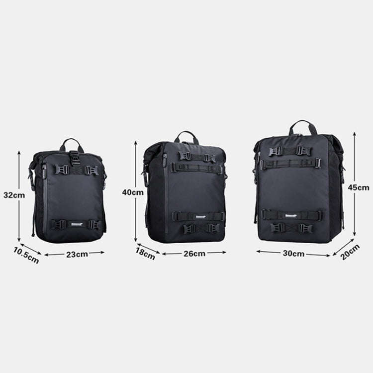 Rhinowalk Multi-Function Motorcycle Rear Seat Bag Combination Rear Shelf Pannier, Black 10L, Yell...
