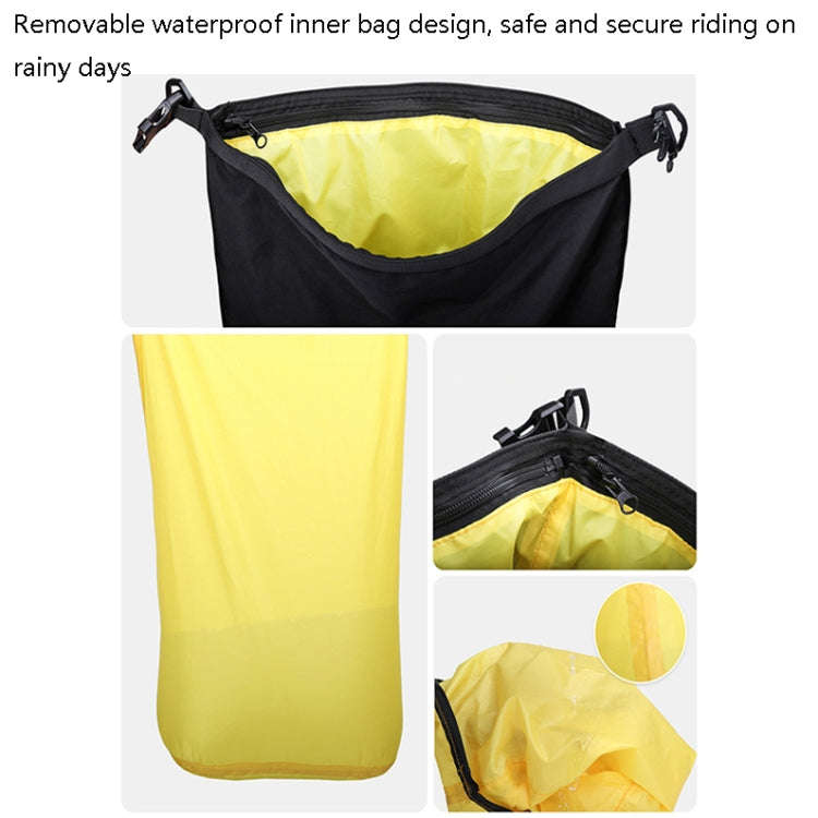 Rhinowalk Multi-Function Motorcycle Rear Seat Bag Combination Rear Shelf Pannier, Black 10L, Yell...