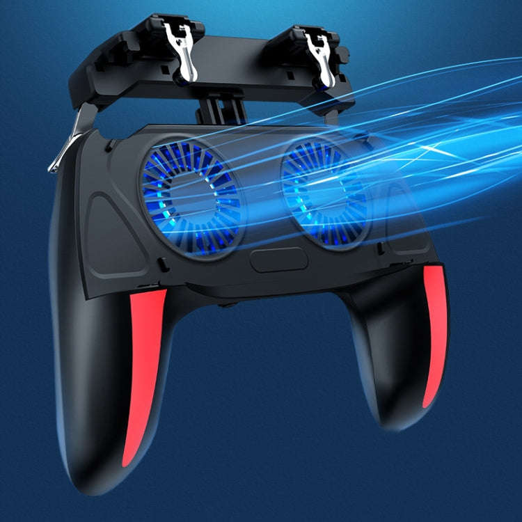 H10 4 in 1 Dual Fan Cooling Gamepad Game  Auxiliary Button Grip with Stand & Power Bank Function,...