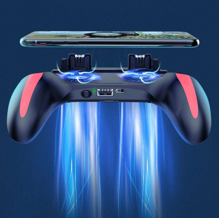 H10 4 in 1 Dual Fan Cooling Gamepad Game  Auxiliary Button Grip with Stand & Power Bank Function,...