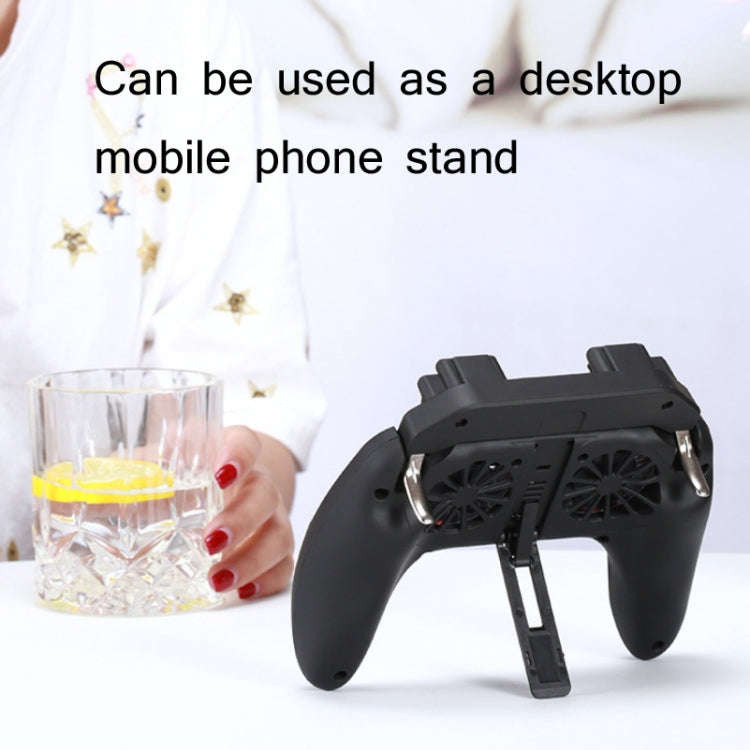 H10 4 in 1 Dual Fan Cooling Gamepad Game  Auxiliary Button Grip with Stand & Power Bank Function,...