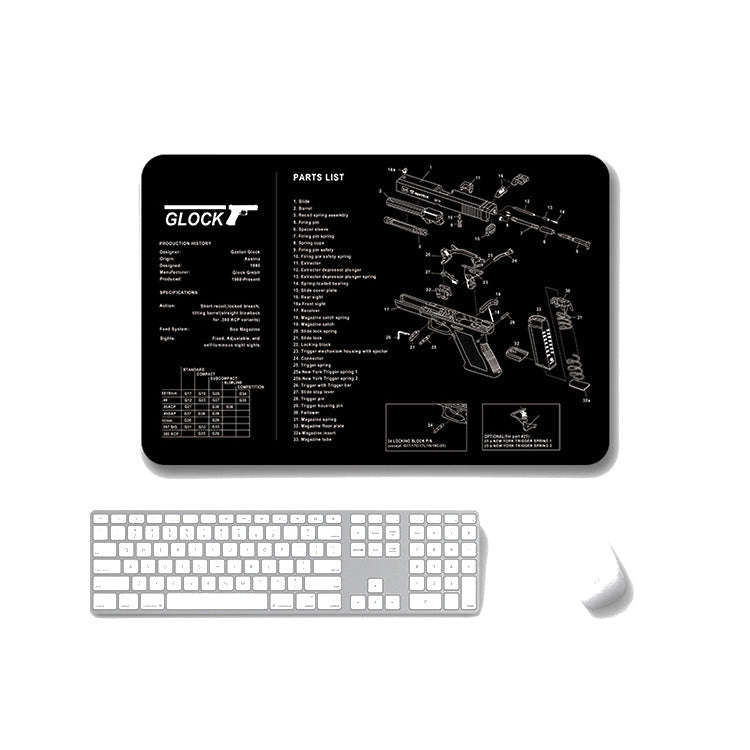 2 PCS Heat Transfer Non-Slip Single-Sided Office Gaming Mouse Pad, 2mm, 3mm, 4mm, 5mm