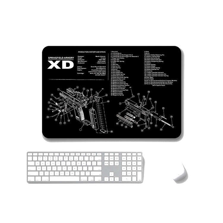 2 PCS Heat Transfer Non-Slip Single-Sided Office Gaming Mouse Pad, 2mm, 3mm, 4mm, 5mm
