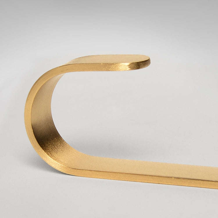 Brass Gold Color Brushed Hook Punch-Free Metal Hanging Hook, Small, Large