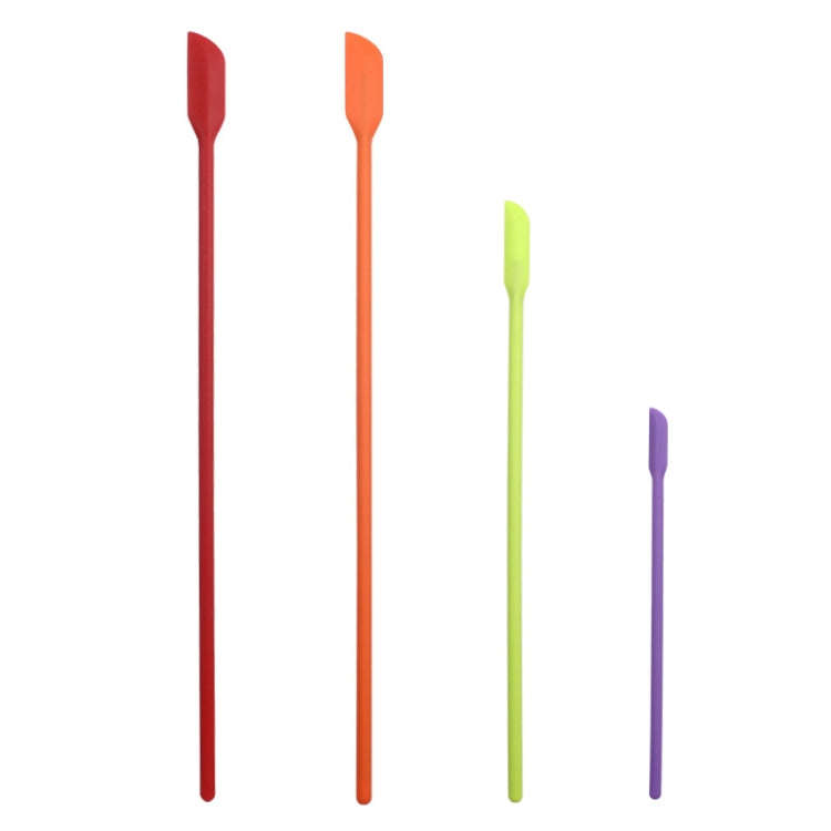 4 in 1 Silicone Mini-Pointed Scraper Lengthening Cosmetic Bottle Scraper Jam Spatula Set, 4 in 1 ...