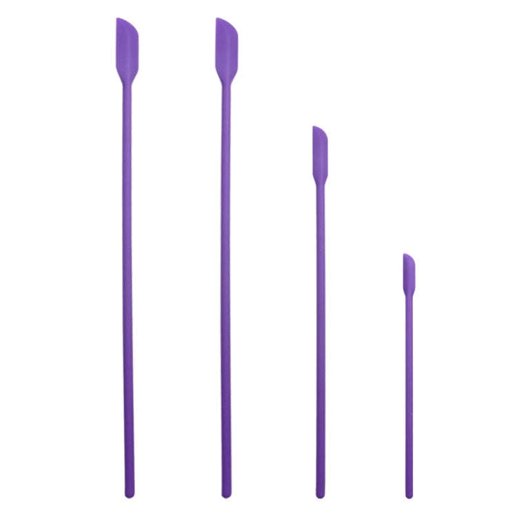 4 in 1 Silicone Mini-Pointed Scraper Lengthening Cosmetic Bottle Scraper Jam Spatula Set, 4 in 1 ...