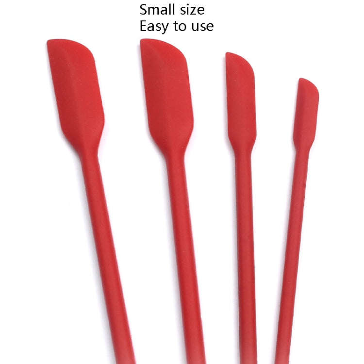 4 in 1 Silicone Mini-Pointed Scraper Lengthening Cosmetic Bottle Scraper Jam Spatula Set, 4 in 1 ...