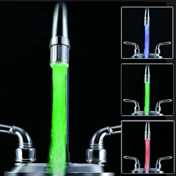 LED Faucet Color Changing Luminous Faucet, Specification: Temperature Control Three Colors, Tempe...